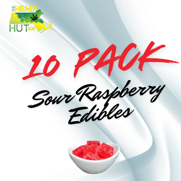 Sour Raspberry Gummies - 10 packs